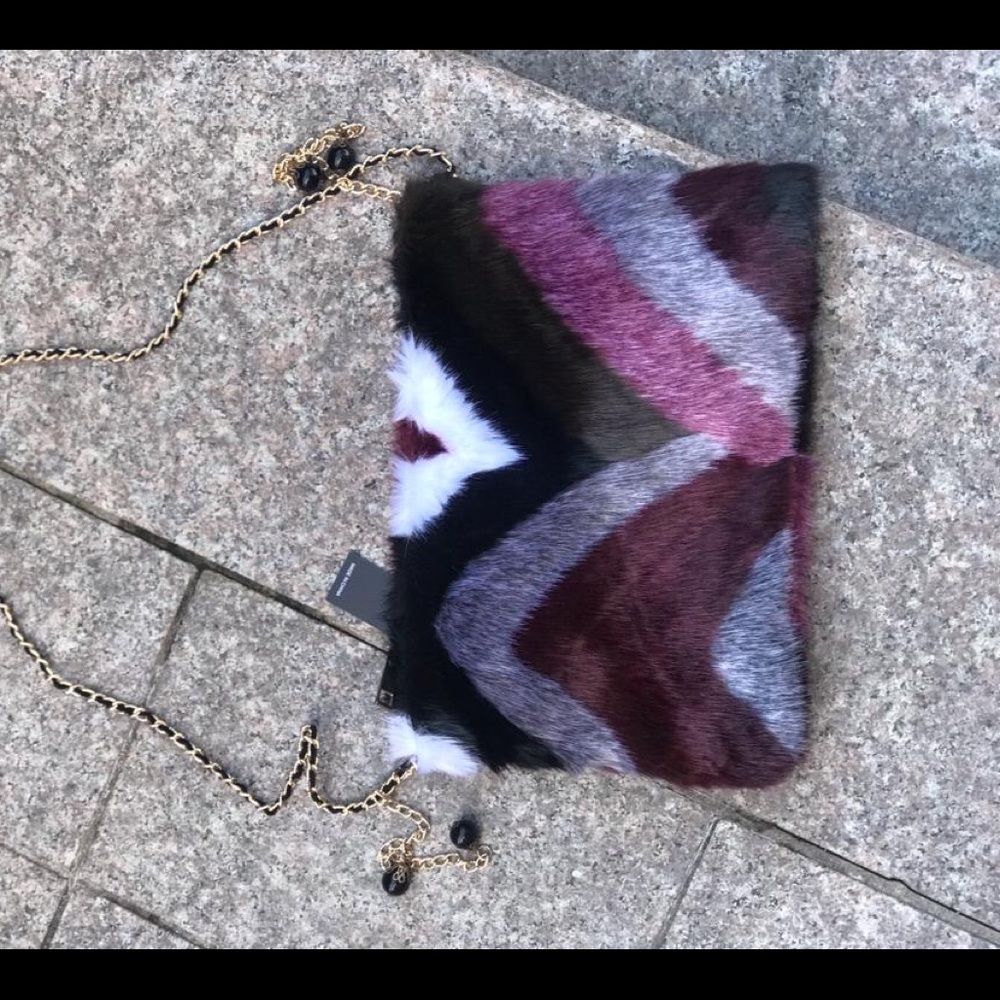 NEW Faux fur crossbody bag